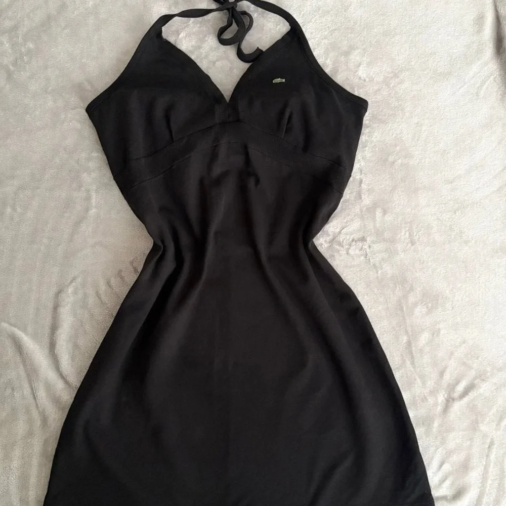 Lacoste Women's Elegant Black Backless Dress - Picture 3 of 6